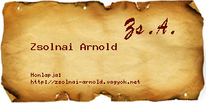 Zsolnai Arnold névjegykártya